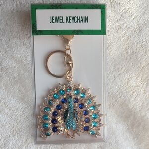 Peacock Jewel Keychain / Bag Charm